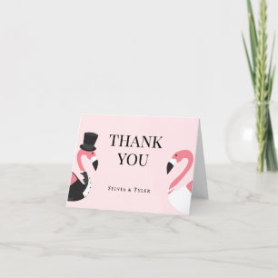 Flamingo Wedding Thank You Card