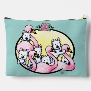 Flamingo Westies Accessory Pouch