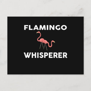 Flamingo Whisperer Novelty Flamingos Holiday Postcard