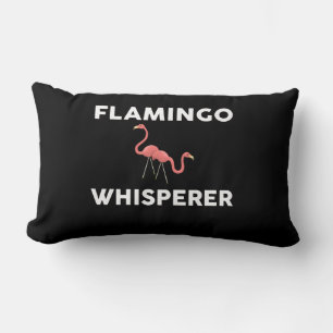 Flamingo Whisperer Novelty Flamingos Lumbar Cushion