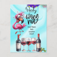 Flamingo Wine lover Birthday Party