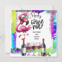 Flamingo Wine lover Birthday Party