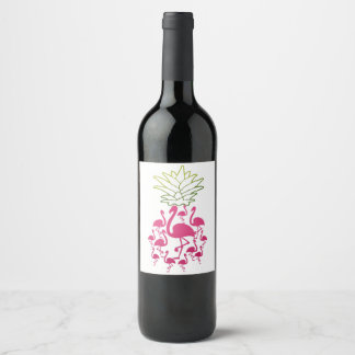 Flamingo Wine Sticker Funny Novelty Gift 
