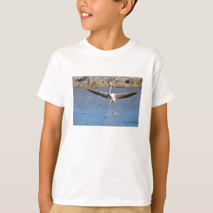 Flamingo wings spread in Camargue T-Shirt