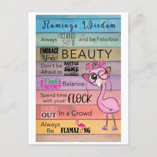 FLAMINGO WISDOM Postcard