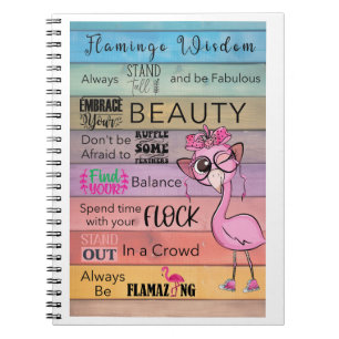 FLAMINGO WISDOM Spiral Notebook