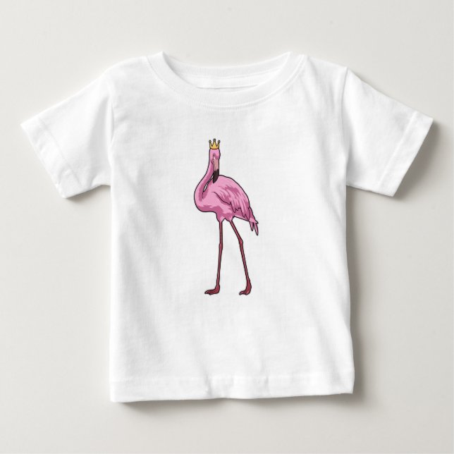 Flamingo with Crown Baby T-Shirt (Front)