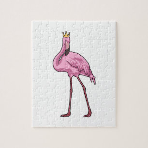 Flamingo with Crown Jigsaw Puzzle