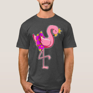Flamingo with Crown Skirt T-Shirt