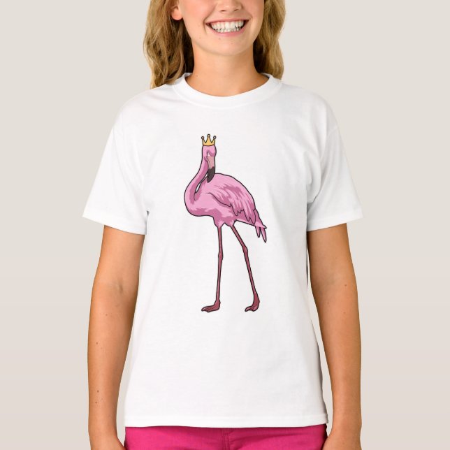 Flamingo with Crown T-Shirt (Front)
