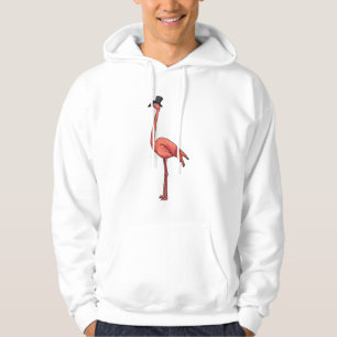 Flamingo with Hat Hoodie