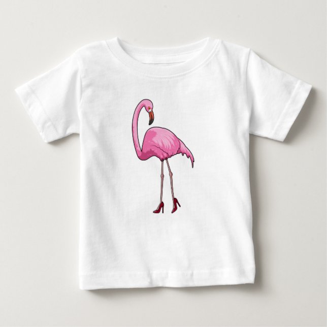 Flamingo with High heels Baby T-Shirt (Front)