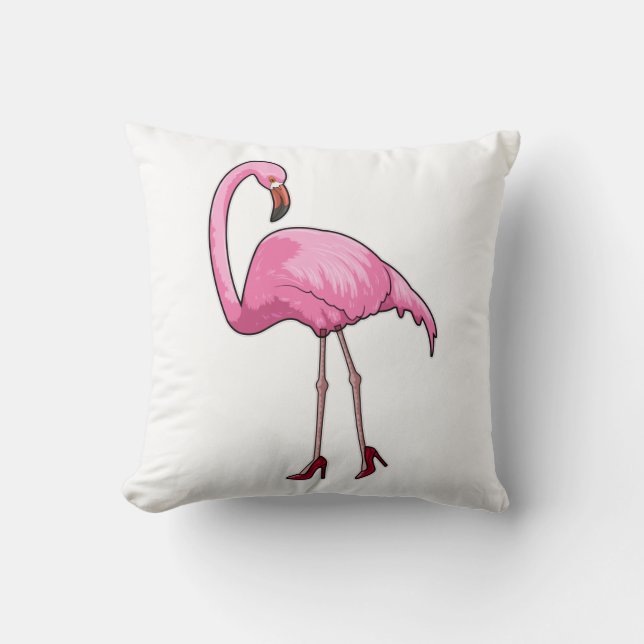 Flamingo with High heels Cushion (Front)