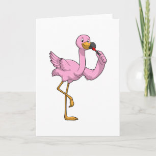 Flamingo with Lipstick Card