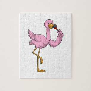 Flamingo with Lipstick Jigsaw Puzzle