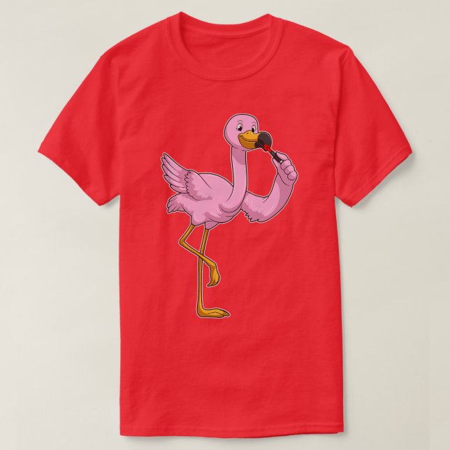 Flamingo with Lipstick T-Shirt (Design Front)