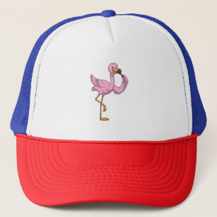 Flamingo with Lipstick Trucker Hat