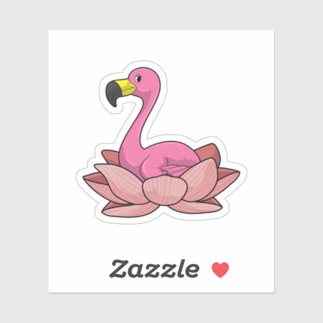 Flamingo with Lotus flower (Sheet)
