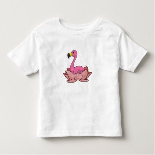Flamingo with Lotus flower Toddler T-Shirt