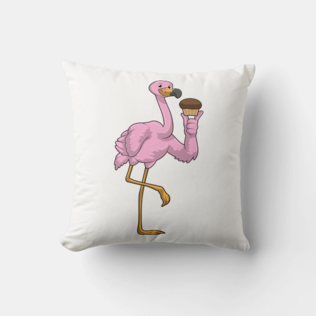Flamingo with Muffin Cushion (Front)