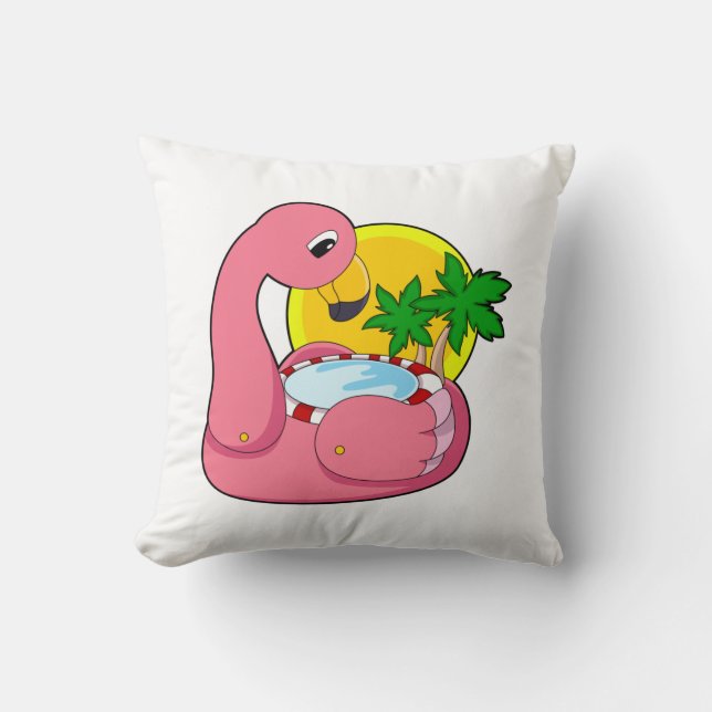 Flamingo with Pool Cushion (Front)
