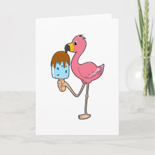 Flamingo with Popsicle Card