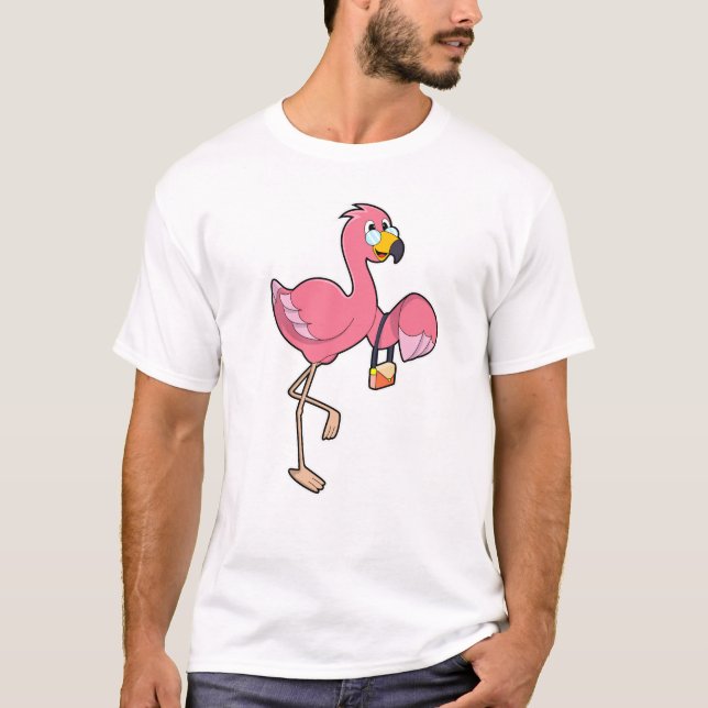Flamingo with Purse T-Shirt (Front)