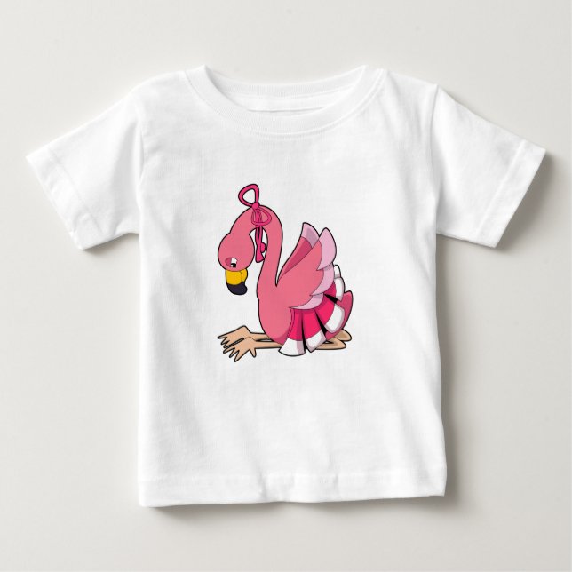 Flamingo with Ribbon Baby T-Shirt (Front)