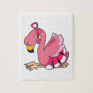 Flamingo with Ribbon Jigsaw Puzzle