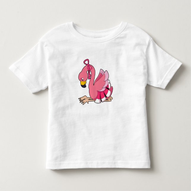 Flamingo with Ribbon Toddler T-Shirt (Front)