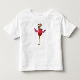 Flamingo with Strawberry Toddler T-Shirt