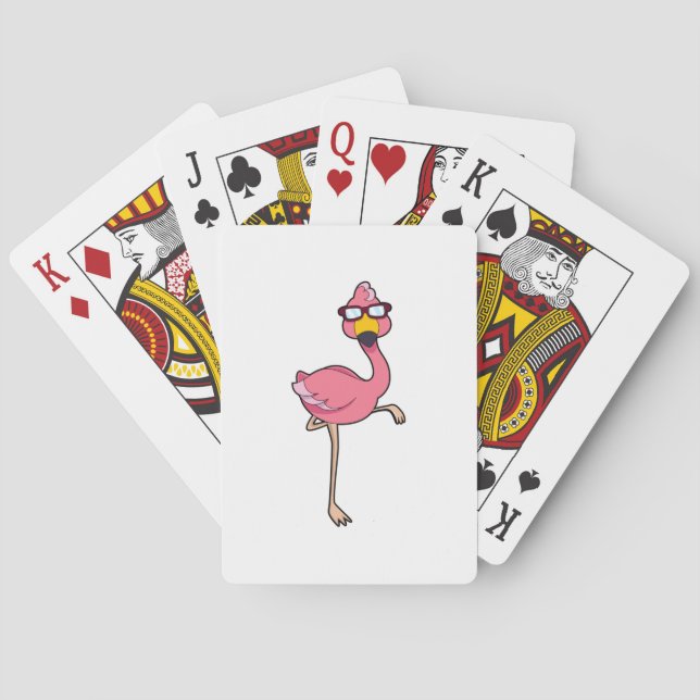 Flamingo with Sunglasses Playing Cards (Back)
