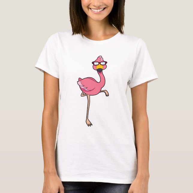 Flamingo with Sunglasses T-Shirt (Front)