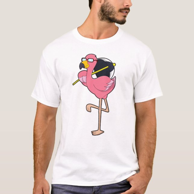 Flamingo with Umbrella T-Shirt (Front)