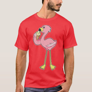 Flamingo with Waffle ice cream T-Shirt