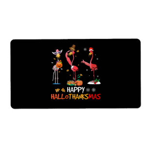 Flamingo Womens Flamingo Happy HalloThanksmas