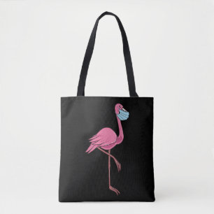 Flamingo Womens Flamingo In A Face Mask Tote Bag