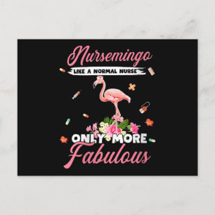 Flamingo Womens Nursemingo Like Normal Nurse Invitation Postcard