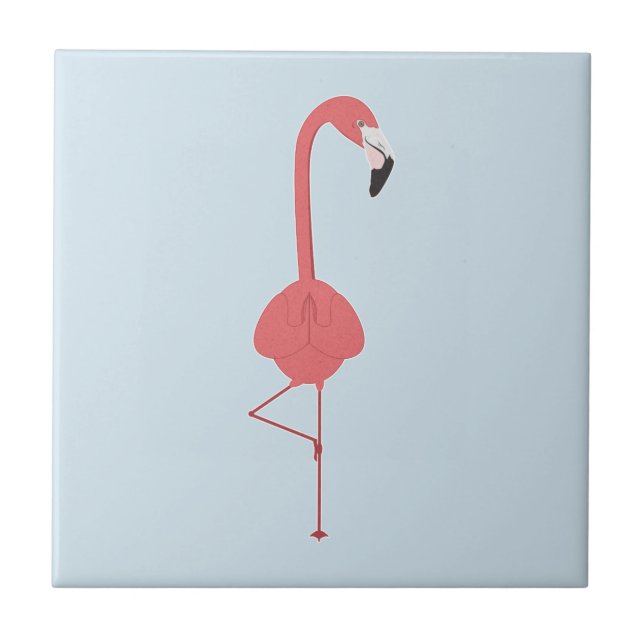 FLAMINGO YOGA CERAMIC TILE (Front)
