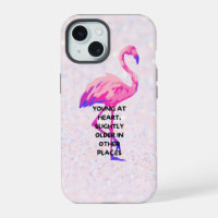 Flamingo Young At Heart Funny Saying Quote