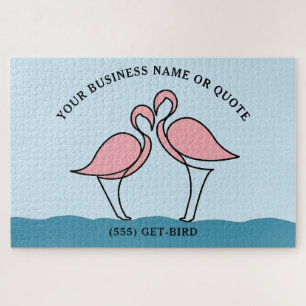 Flamingo Your Business or Quote 20" x 30" Jigsaw Puzzle