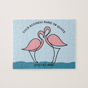 Flamingo Your Business or Quote 8" x 10" Jigsaw Puzzle