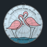 Flamingo Your Business Round Logo Art Photo Quote Dartboard<br><div class="desc">Flamingo Your Business Round Logo Art Photo Quote dartboard. Personalise this template to change the logo, add a photo artwork, add your business information, or a quote if it is personal. Edit it to use the Design Tool to change more. The Filter tool will change the way your logo looks....</div>
