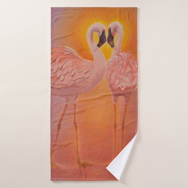Flamingoes Love Bath Towel Set (Bath Towel)