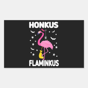 Flamingoo   Honkus Flaminkus Halloween Flamingoo Rectangular Sticker