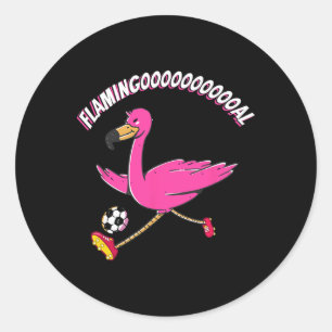 Flamingooooal Flamingo Men Or Women Soccer Classic Round Sticker