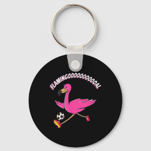 Flamingooooal Flamingo Men Or Women Soccer Key Ring