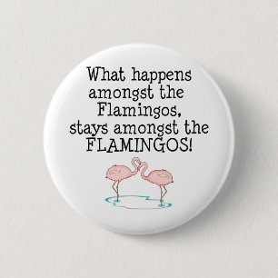 Flamingos 6 Cm Round Badge