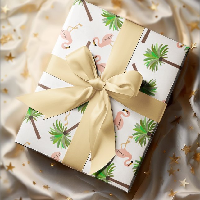 Flamingos And Palm Trees Tissue Paper (Creator Uploaded)
