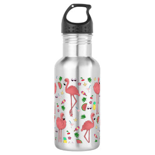 Flamingos and Summer Theme 532 Ml Water Bottle